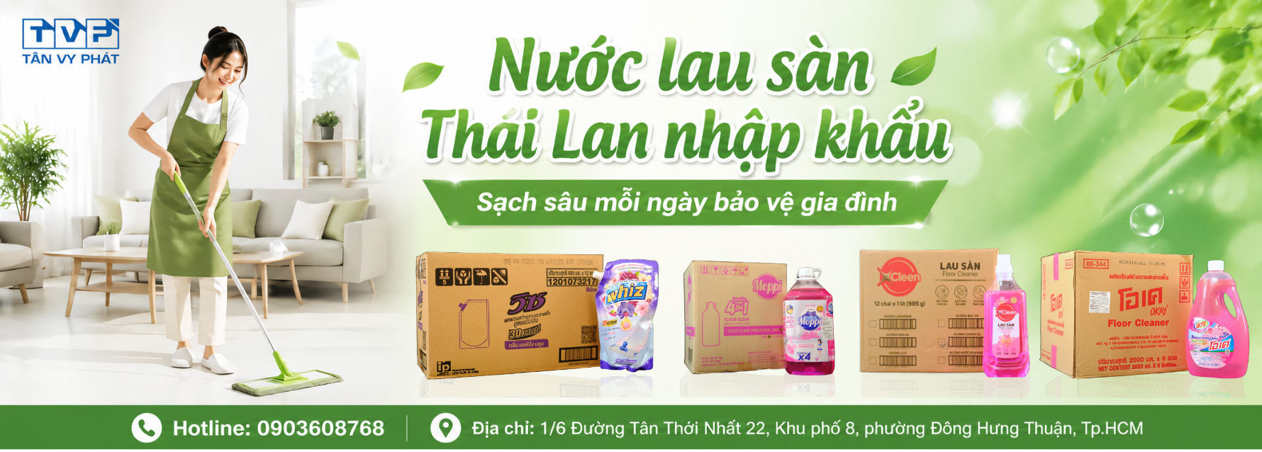 Nước lau sàn Thái Lan nhập khẩu